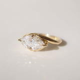 2.02 CT Marquise Shaped Solitaire Lab Grown Diamond Engagement Ring
