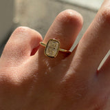 2.09 CT Elongated Cushion Shaped Bezel Lab Grown Diamond Engagement Ring