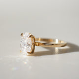 2.02 CT Oval Shaped Solitaire Lab Grown Diamond Engagement Ring