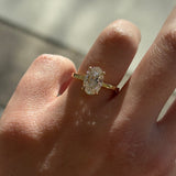 2.02 CT Oval Shaped Solitaire Lab Grown Diamond Engagement Ring