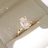 2.02 CT Oval Shaped Solitaire Lab Grown Diamond Engagement Ring