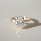 2.02 CT Oval Shaped Solitaire Lab Grown Diamond Engagement Ring
