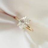 2.53 CT Oval Shaped Solitaire Lab Grown Diamond Engagement Ring
