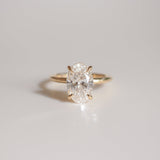 2.53 CT Oval Shaped Solitaire Lab Grown Diamond Engagement Ring