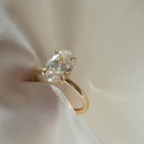 2.09 CT Oval Shaped Solitaire Lab Grown Diamond Engagement Ring