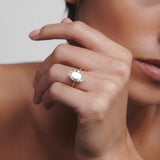 2.01 CT Oval Shaped Solitaire Lab Grown Diamond Engagement Ring