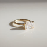 3.06 CT Emerald Shaped Solitaire Lab Grown Diamond Engagement Ring