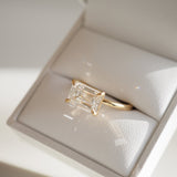 3.06 CT Emerald Shaped Solitaire Lab Grown Diamond Engagement Ring