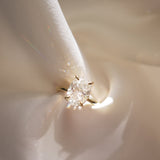 2.05 CT Oval Shaped Solitaire Lab Grown Diamond Engagement Ring