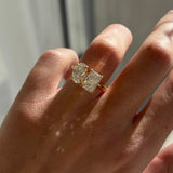 3.43 TCW Radiant & Oval Shaped Toi Et Moi Lab Grown Diamond Engagement Ring