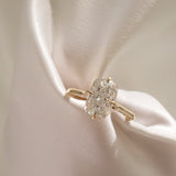 2.08 CT Enlongated Cushion Shaped Solitaire Lab Grown Diamond Engagement Ring
