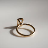 2.02 CT Emerald Shaped Bezel Lab Grown Diamond Engagement Ring