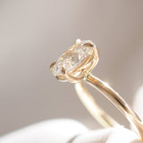 1.55 CT Oval Shaped Solitaire Lab Grown Diamond Engagement Ring