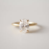 1.55 CT Oval Shaped Solitaire Lab Grown Diamond Engagement Ring