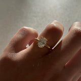 1.55 CT Oval Shaped Solitaire Lab Grown Diamond Engagement Ring