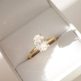 1.55 CT Oval Shaped Solitaire Lab Grown Diamond Engagement Ring