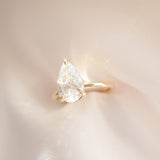2.53 CT Pear Shaped Solitaire Lab Grown Diamond Engagement Ring