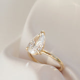 2.53 CT Pear Shaped Solitaire Lab Grown Diamond Engagement Ring