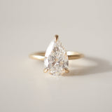 2.53 CT Pear Shaped Solitaire Lab Grown Diamond Engagement Ring