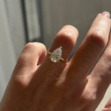 2.53 CT Pear Shaped Solitaire Lab Grown Diamond Engagement Ring