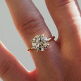 3 CT Round Shaped Solitaire Lab Grown Diamond Engagement Ring