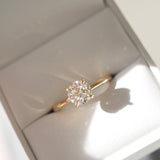 1.03 CT Round Shaped Solitaire Lab Grown Diamond Engagement Ring