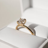 1.03 CT Round Shaped Solitaire Lab Grown Diamond Engagement Ring