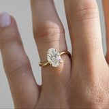 2.01 CT Oval Shaped Solitaire Lab Grown Diamond Engagement Ring