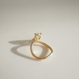 2.01 CT Oval Shaped Solitaire Lab Grown Diamond Engagement Ring