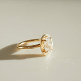 2.09 CT Oval Shaped Solitaire Lab Grown Diamond Engagement Ring