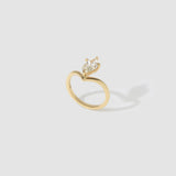 1.32 CT Marquise Shaped Solitaire Lab Grown Diamond Engagement Ring