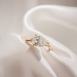 1.53 CT East West Pear Shaped Solitaire Lab Grown Diamond Engagement Ring