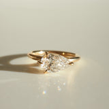 1.53 CT East West Pear Shaped Solitaire Lab Grown Diamond Engagement Ring