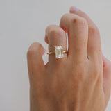 2.04 CT Emerald Shaped Solitaire Lab Grown Diamond Engagement Ring