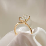 2.04 CT Emerald Shaped Solitaire Lab Grown Diamond Engagement Ring