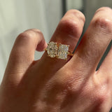 2 TCW Radiant & Oval Shaped Toi Et Moi Lab Grown Diamond Engagement Ring