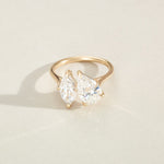 2 CT Emerald Pave Moissanite Engagement Ring