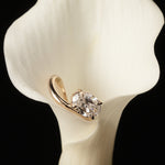 2 CT Emerald Pave Moissanite Engagement Ring