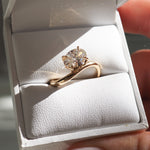 2 CT Emerald Pave Moissanite Engagement Ring