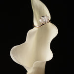 2 CT Emerald Pave Moissanite Engagement Ring