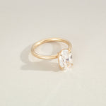 2 CT Emerald Pave Moissanite Engagement Ring