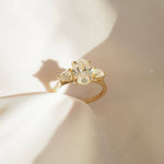 2 CT Emerald Pave Moissanite Engagement Ring