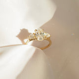 2 CT Emerald Pave Moissanite Engagement Ring