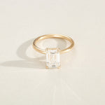 2 CT Emerald Pave Moissanite Engagement Ring