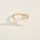2 CT Emerald Pave Moissanite Engagement Ring