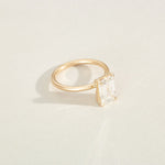 2 CT Emerald Pave Moissanite Engagement Ring