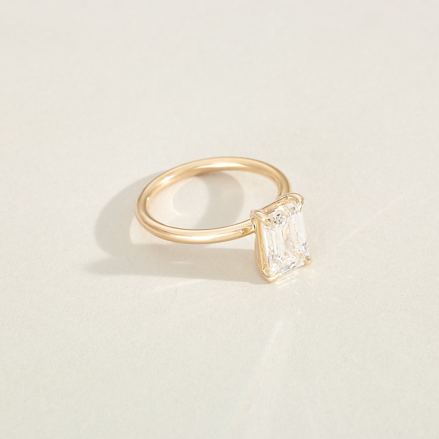 2 CT Emerald Pave Moissanite Engagement Ring