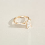 2 CT Emerald Pave Moissanite Engagement Ring