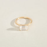 2 CT Emerald Pave Moissanite Engagement Ring
