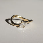2 CT Emerald Pave Moissanite Engagement Ring